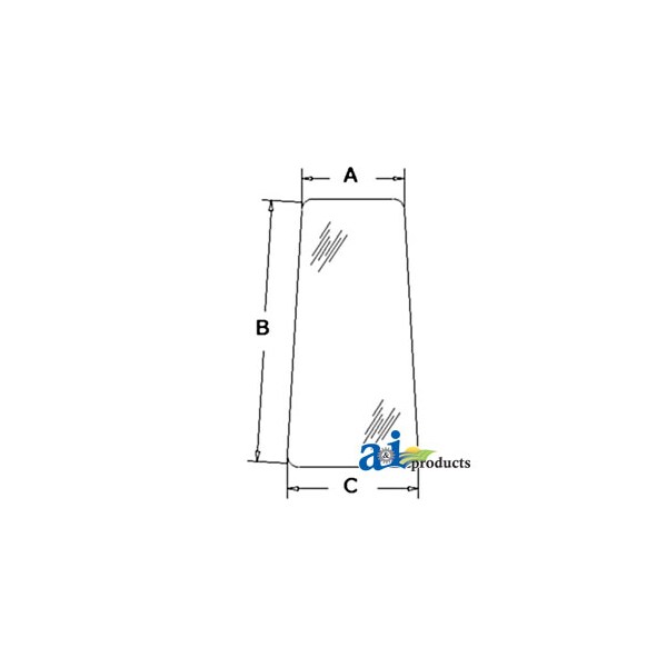 Glass, Door, Rear (LH) 41.5" x34" x2.25"